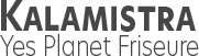 Schriftzug Kalamistra - Yes Planet Friseure